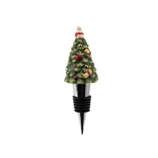 Spode Christmas Tree Figural Bottle Stopper - Festive Holiday Wine Accessory