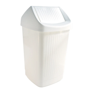 Bekaform Schwingdeckeleimer 15 Liter Weiß Abfalleimer Kunststoff MüLleimer