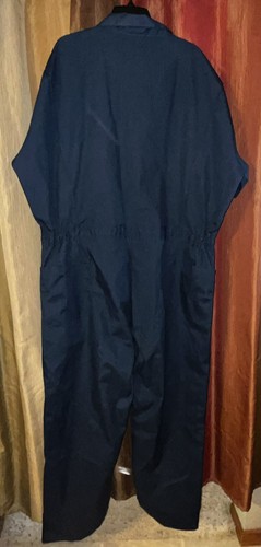 Vintage Berco Coveralls Mens 54R Blue Workwear Made in USA Jumpsuit Poly Blend - Picture 4 of 22