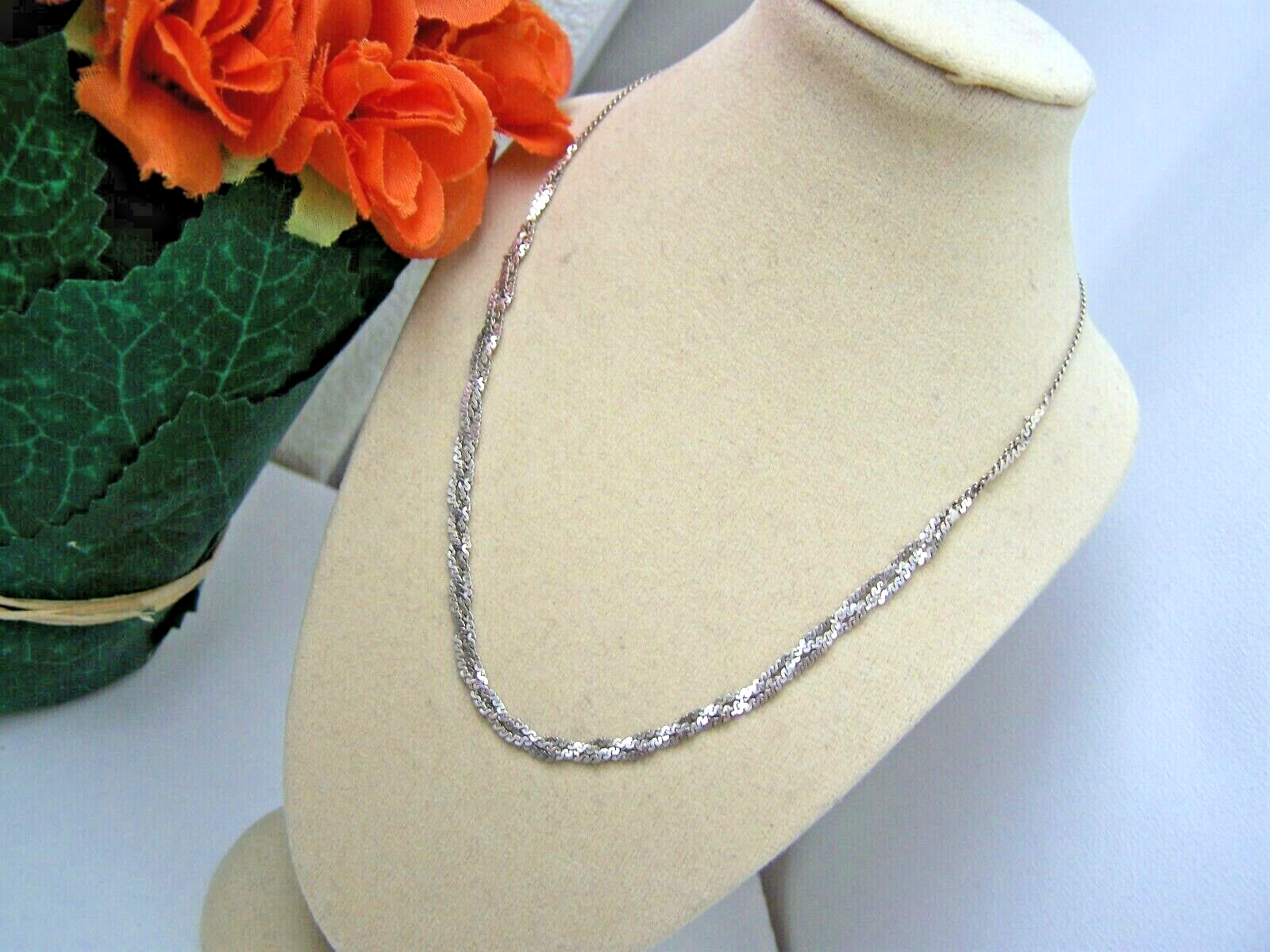 GORGEOUS DELICATE 925 SOLID STERLING SILVER 16" B… - image 1