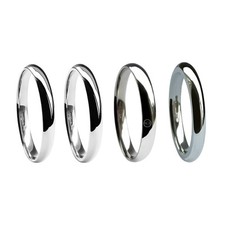 2mm 950 Platinum Court Comfort Wedding Rings UK HM Med. Heavy & Extra Heavy Band
