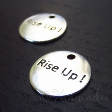 Rise Up 15mm Antiqued Silver Plated Hamilton Charms C5066 - 5, 10 or 20PCs