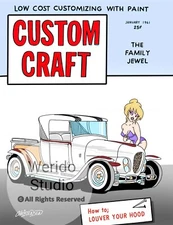 Custom Craft Magazine cover with the Ala Cart Automotive Art Print