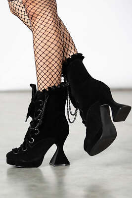 Killstar Stiefeletten - Deadly Twin Boots Gothic Ketten Schleifen