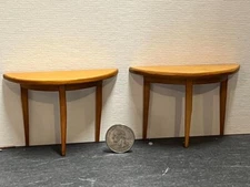 Dollhouse Miniature Walnut End Table Set 1:12 one inch scale C29 Dollys Gallery