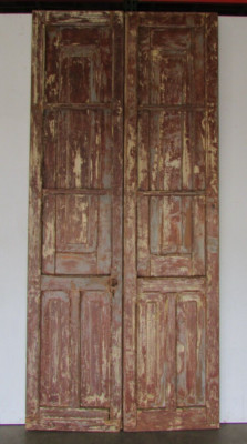 Antique Pair #170-Pair Mexican Old Door-Postigo-Rustic-43.5x96-Barn Doors
