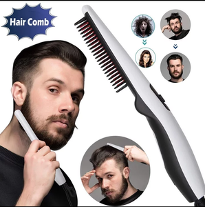 Cepillo de pelo multifuncional para hombre, cepillo eléctrico de pelo,  planchado | eBay