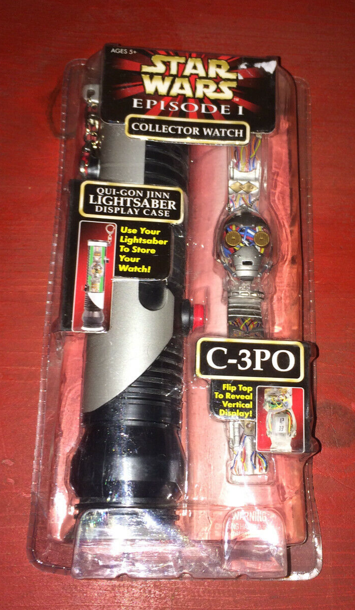 Star Wars Episode 1 C-3PO Collector Watch in Light Saber Display