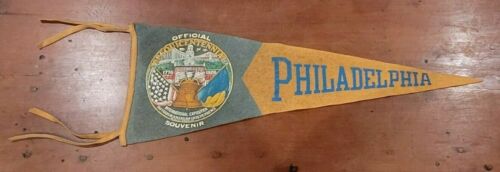 Rare 1926 28" 150 Years of AMERICAN INDEPENDENCE Pennant-PHILADELPHIA-1776-1926 - Picture 8 of 8