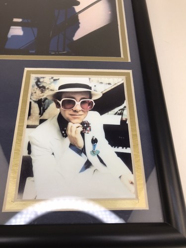 Elton John Plaque With 2 Photos And List Of Albums 14” X 11” - Picture 2 of 5