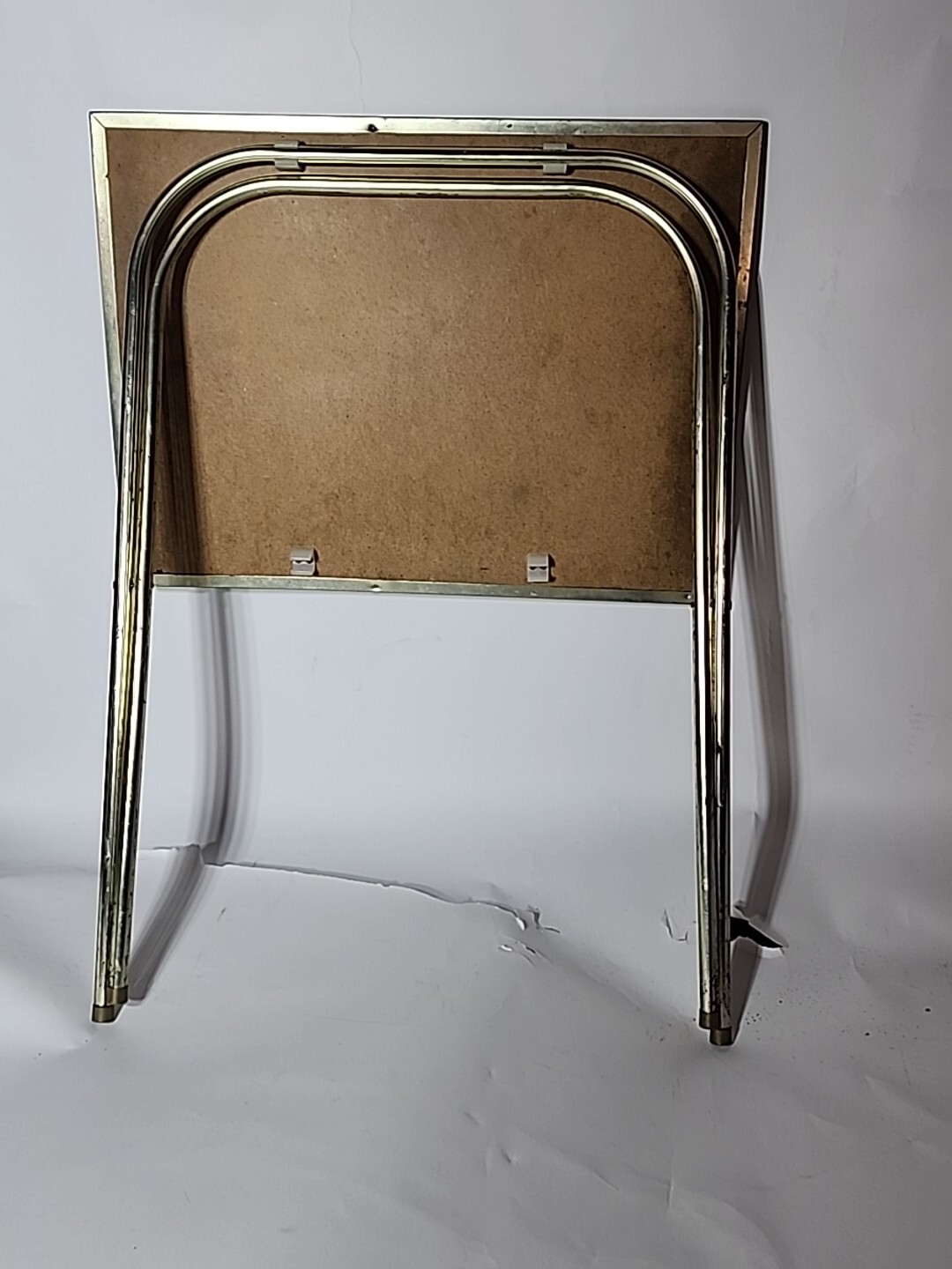 Set of 4 Vintage MCM 60s Coca Cola TV Trays & Stand Mike’s Garage Gold