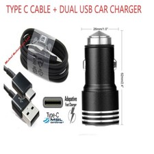 Dual USB Rapid Car-Charger Adapter 2 Port 2A /1A With Cable for iPhones, Samsung