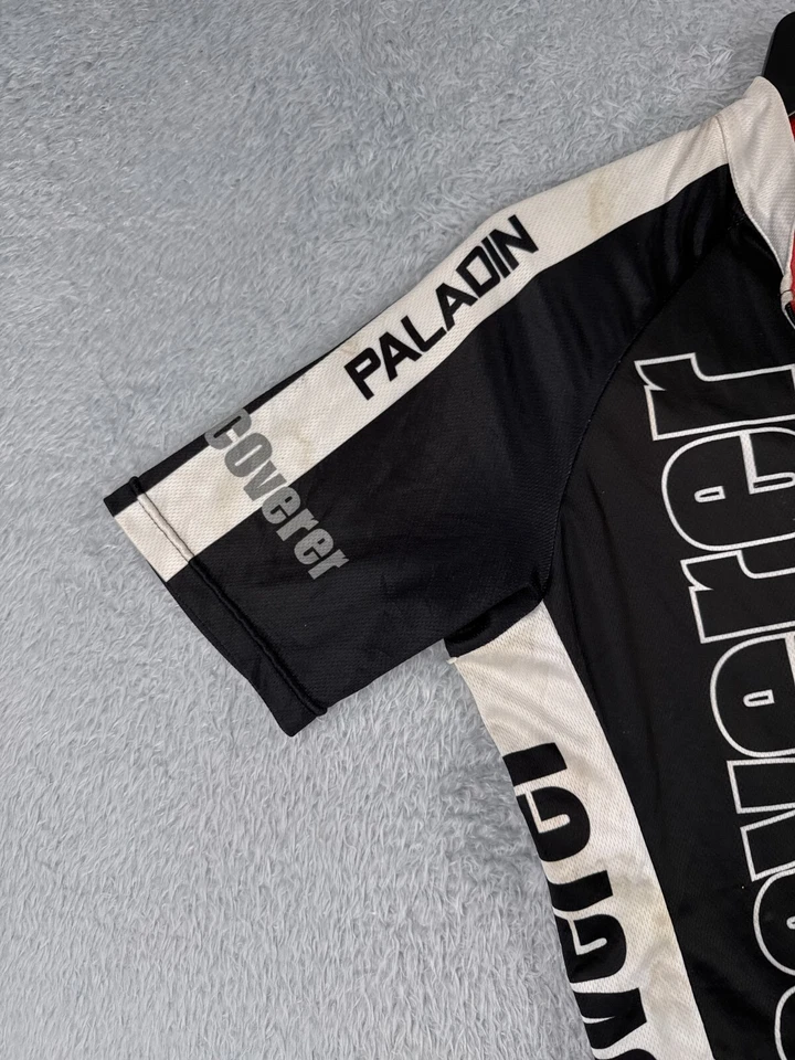 Paladin Cycling Jersey Adult 2XL XXL Black White Discoverer Lion Full Zip READ - Image 3 of 4