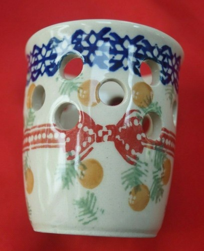 Handbemalte polnische Keramik Weihnachtswindlichter (5)