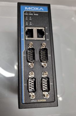 NPORT IA5450A - Serial Device Server, Serial Ports 4 RS232/RS422/RS485, Moxa