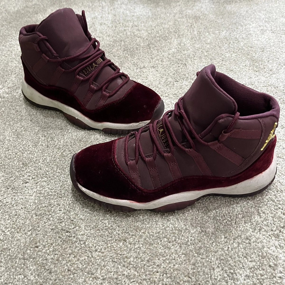 Nike Air Jordan 11 Retro GG Heiress Velvet Sneaker Size 4Y 852625 650 eBay