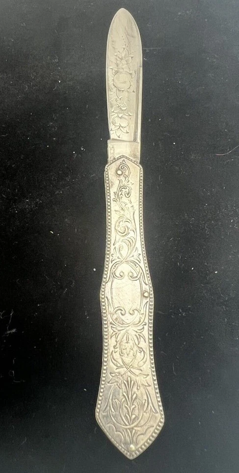 Старинный складной фруктовый нож Wm William Rogers 1890-е оригинальная коробка моряк Нью-Йорк - Изображение 2 из 4