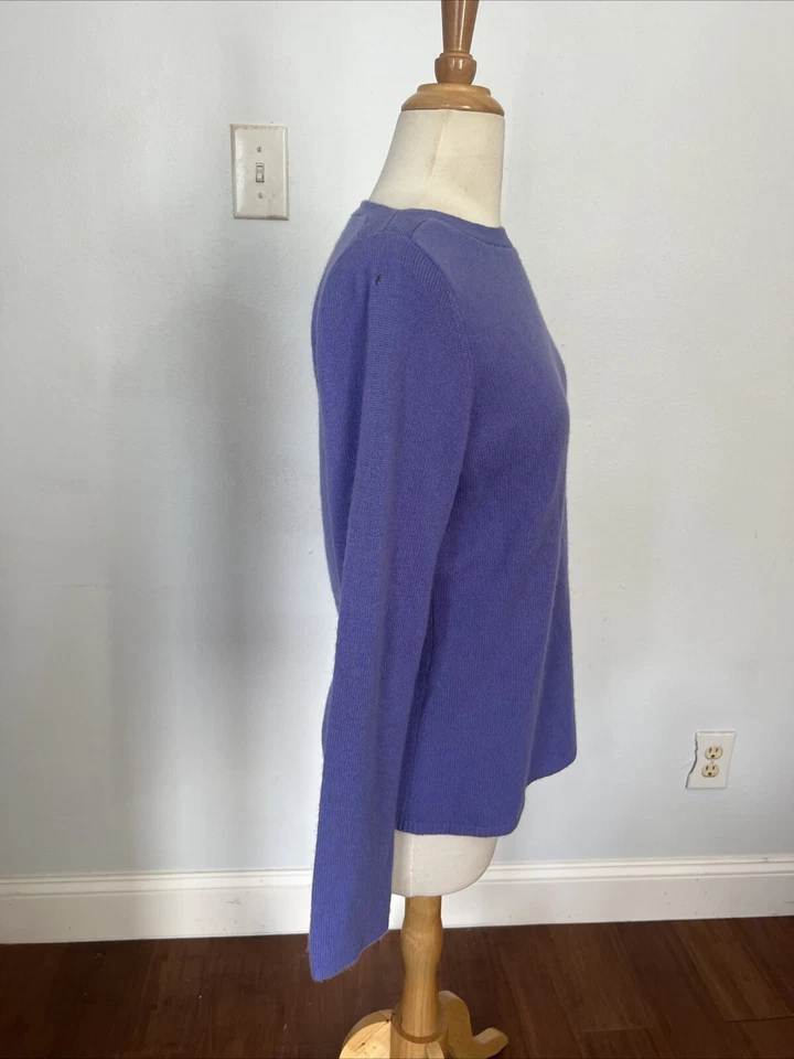 Peck Peck Cashmere Sweater Womens M Lavender Purple Soft Knit Luxury Preppy - Image 4 of 4