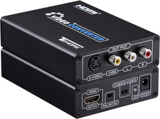 HDMI to Composite 3RCA AV S-Video R/L Audio Video Converter Adapter Upscaler ...