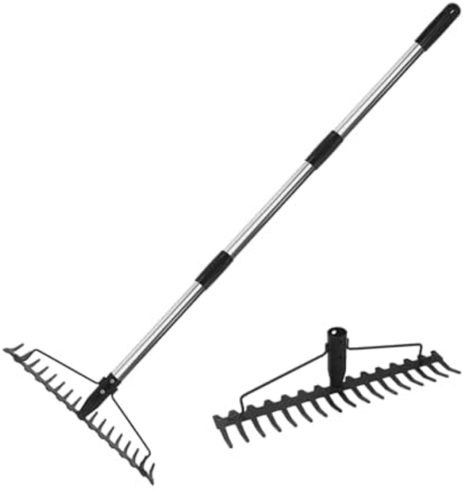 Rastrello da Giardino 120cm Metallo 17 Denti - Qualità Professionale
