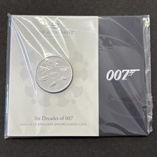 2024 Royal Mint UK GB &pound;5 BUNC Coin - Six Decades Of 007 (Sealed)