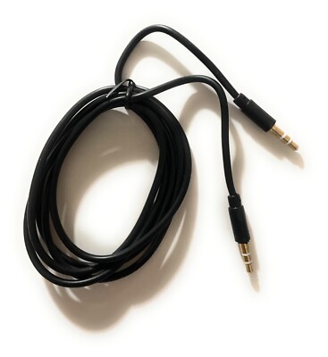 Black Color 3.5mm Stereo 3 feet Male to Male Mini Jack Port Audio Aux Cable Cord