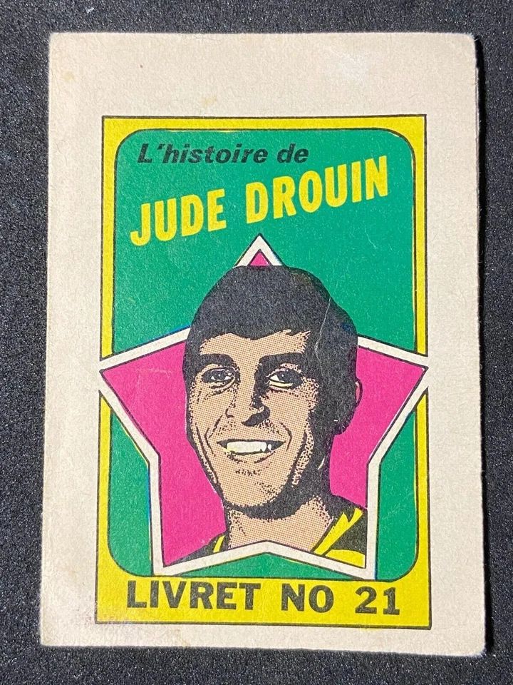 Jude Drouin FRENCH 1971-72 O-Pee-Chee/Topps Booklets #21 OPC Marked Low Grade - Image 3 of 4