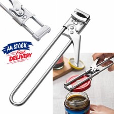 Multifunctional Stainless Steel Jar Bottle Opener Adjustable Lid Beer Gripper AU
