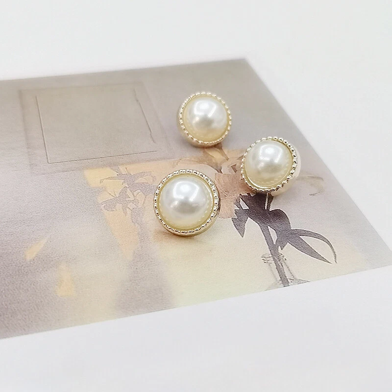 20x Faux Pearl Shank Buttons Plastic for Garments DIY Sewing Craft Decor Luxury - Image 4 of 4