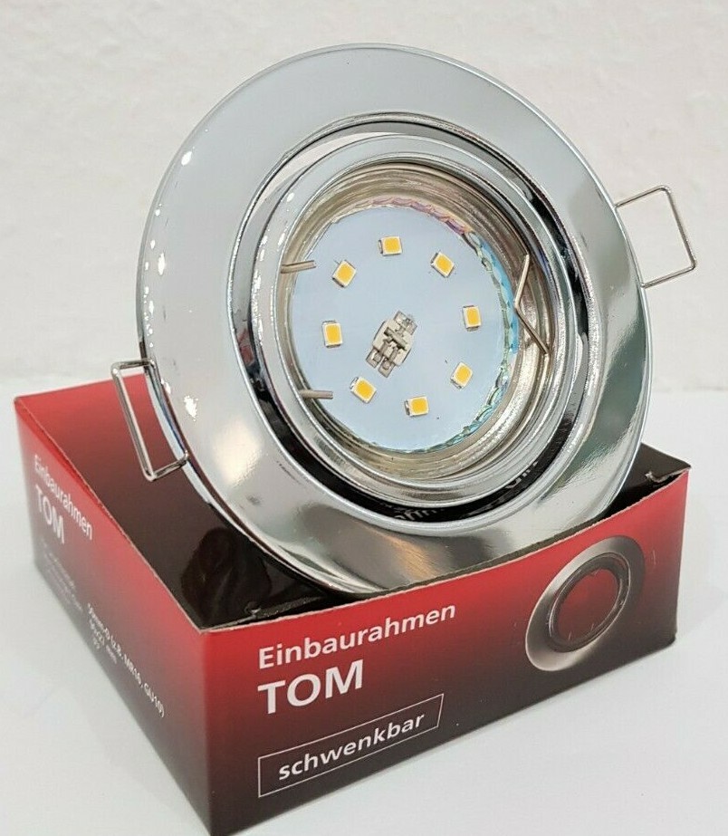 5x LED Einbaustrahler – Dimmbar, Schwenkbar, Warmweiß 3000K – 5W, Für Decke & Wand, In Mattweiß