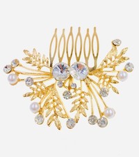 USA Hair Comb Austrian Rhinestone Crystal Hairpin Bridal Wedding Twist Gold C8