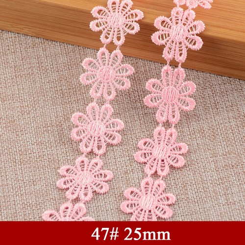 13/15/25mm Guipure Embroidered Daisy Flower Lace Trim Sewing and Embellishment - Picture 58 of 63