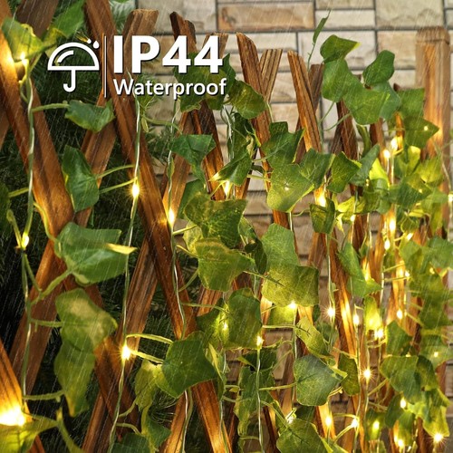 Weatherproof Solar Ivy String Lights - 33ft, 100 LEDs for Outdoor Elegance - Picture 8 of 9