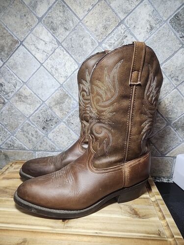 Laredo Paris 4242 Men's Brown Leather Western Cowboy Boots Size 11.5 D - Picture 3 of 12