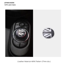 Black union jack Car Central Control Multimedia Button Sticker For MINI cooper