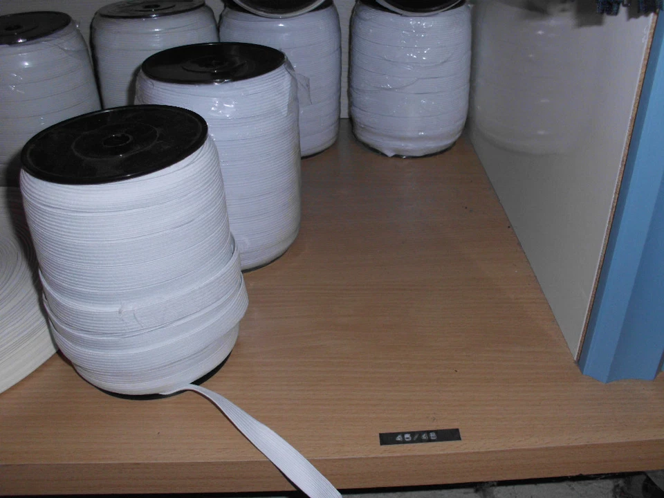 MARKENLOS (1,30 € / m ) 5 m Gummiband 1 cm breit Farbe : Weiß ( gw 1 cm