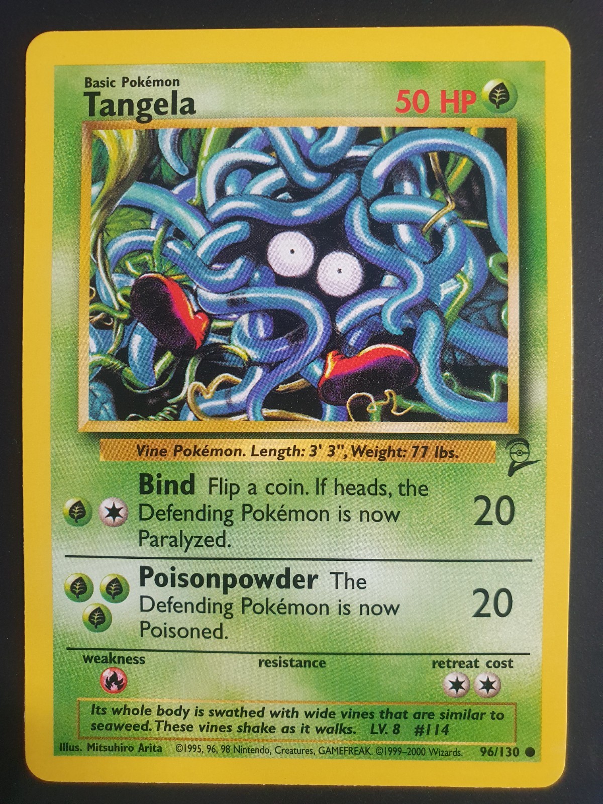 Tangela 96/130 - Base Set 2 - Pokemon Card - Excellent Condition