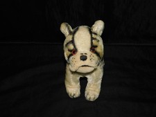 Steiff Small Bully Bulldog Dog Mohair Red Collar Standing Plush Stuffed Animal
