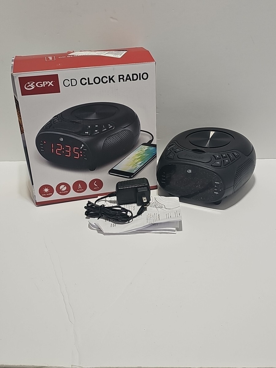 GPX CD Player Boombox with AM/FM Radio, BC112B, Black Easy C