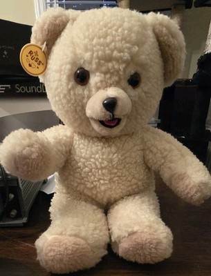 Vintage Kuschel Weichspüler Bär Sherpa Russ 1986 Plüsch Teddy Wäsche
