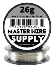 Stainless Steel 316L - 100' - 26 Gauge Wire - 100ft - 0.4mm - 0.016in - Made ...