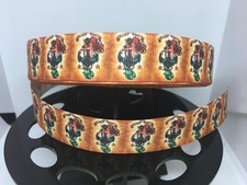 NEW 5-yards 7/8" The Little Mermaid Tattoo Style Print Grosgrain Ribbon