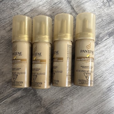 4 Pantene Pro-V Silky Moisture Whip Moisturizer & Styler Travel Size .9oz 26g Ec