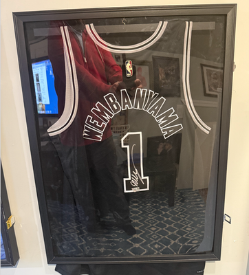 Victor Wembanyama Signed AND Framed NWT Nike Swingman Spurs Jersey