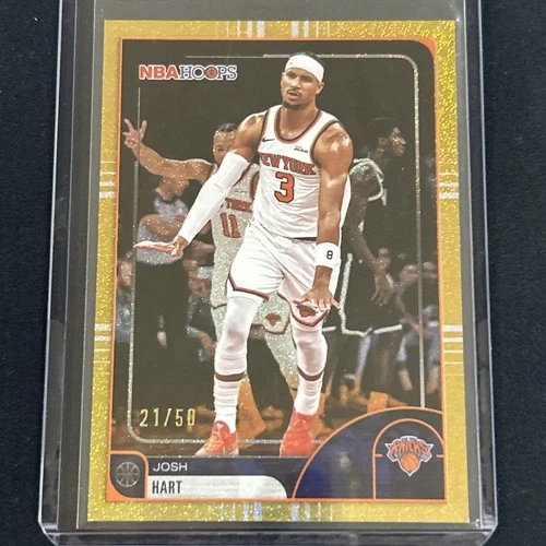 2025-2026 Topps NBA Hoops - Josh Hart New York Knicks Gold Pixel Burst 21/50