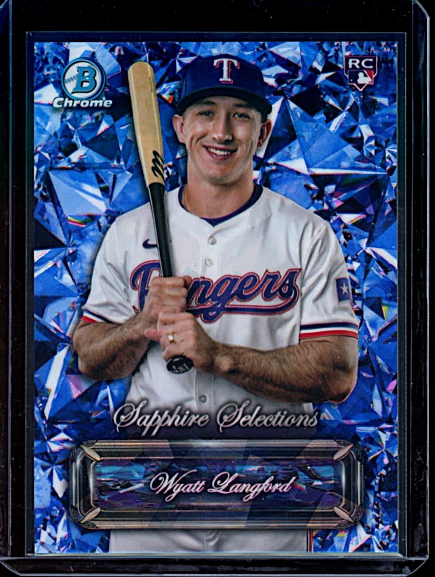 2024 Bowman Chrome Wyatt Langford Sapphire Selections Rookie