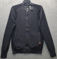 Buffalo David Bitton Full Zip Cardigan Mens Large Multi Long Sleeve Band Collar