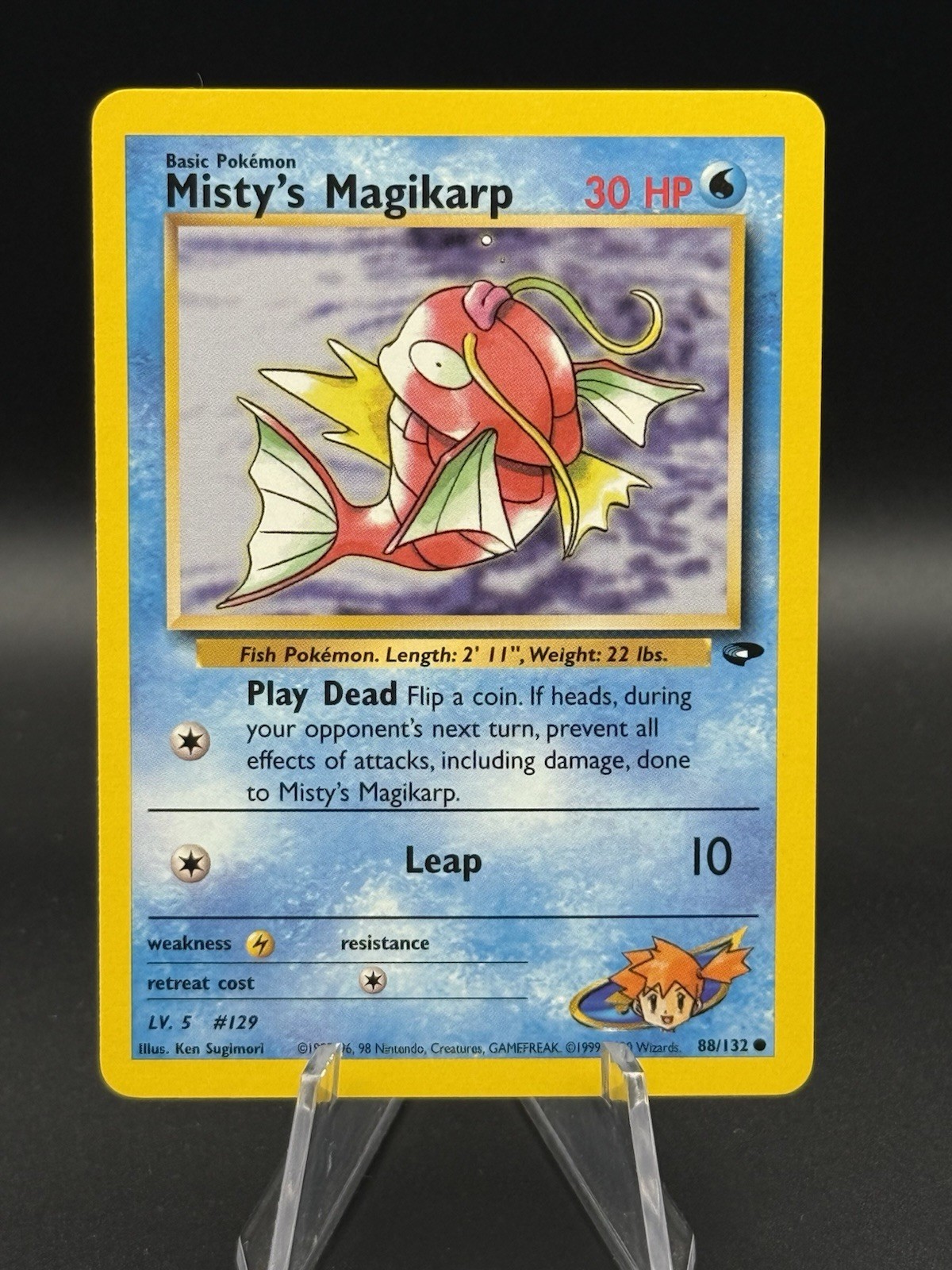 Misty’s Magikarp 88/132 Pokemon Gym Challenge Unlimited Common Lightly Played