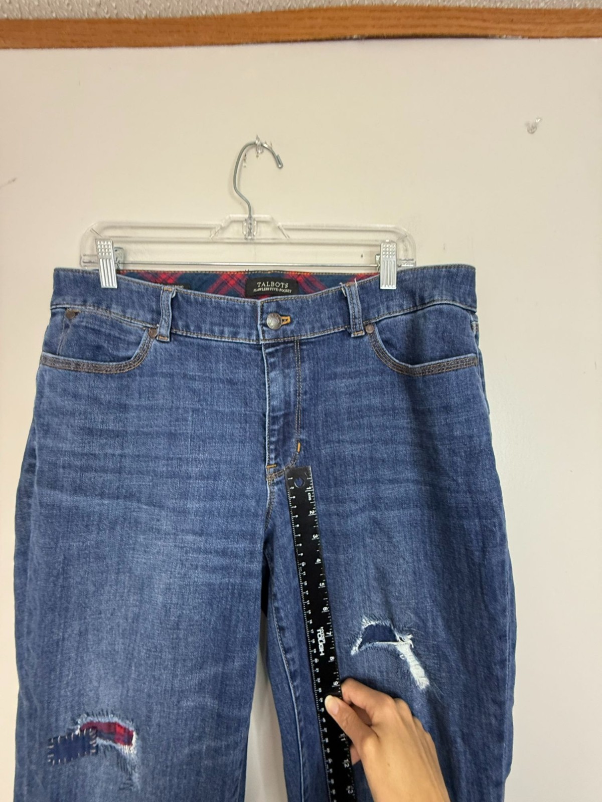 Talbots Women's Distressed Patchwork Five Pocket … - image 4