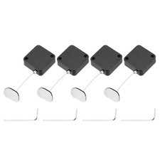 4.9 ft Retractable Cable Lock with Adhesive Arc Patch Remote Control Security...